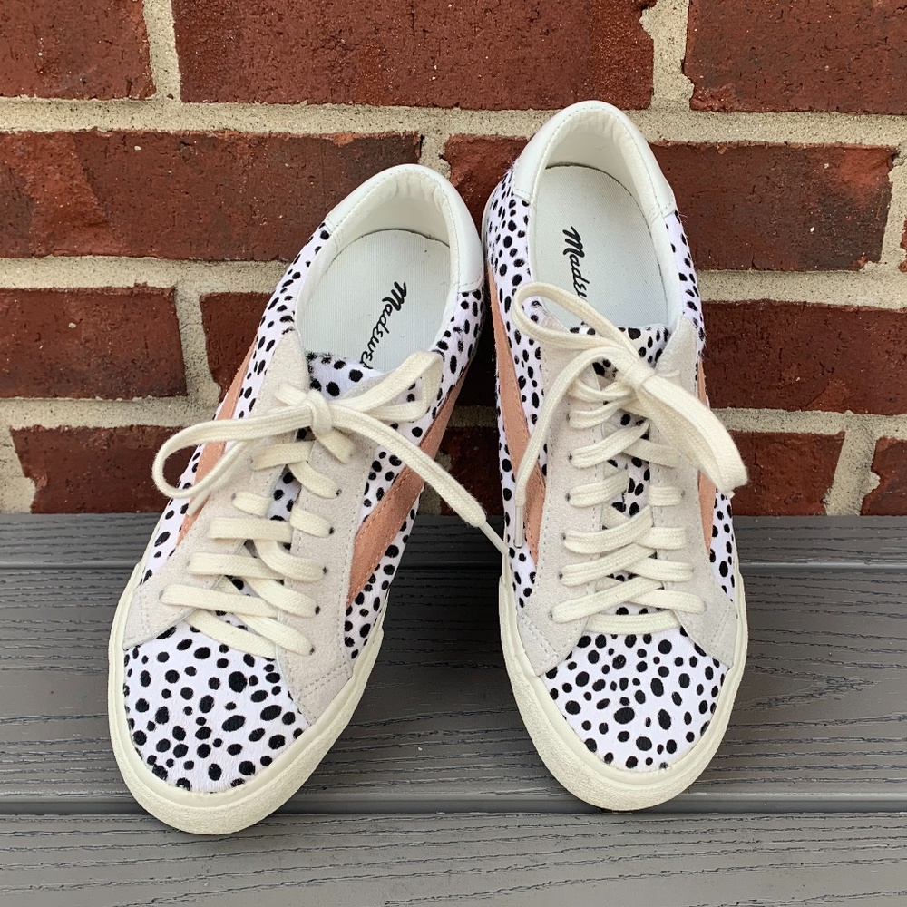 Madewell Sidewalk Spot Dot Calf Hair Sneakers - Picture 1 of 11